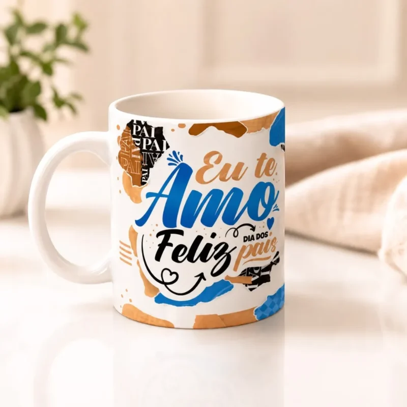 Caneca Dia dos Pais Eu te Amo