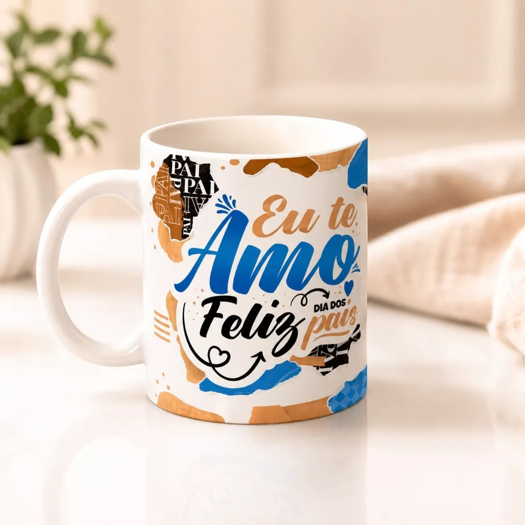 Caneca Dia dos Pais Eu te Amo