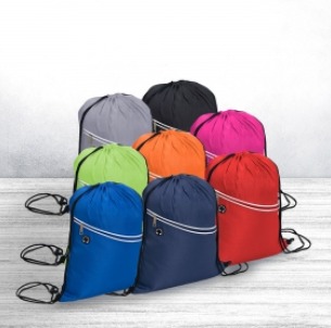 Mochila Saco de nylon 41 x 35 cm Com Ziper 20 Unid.