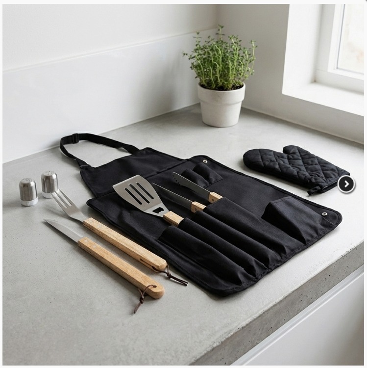 Descrição: Kit churrasco 8 peças em estojo de nylon Personalizado