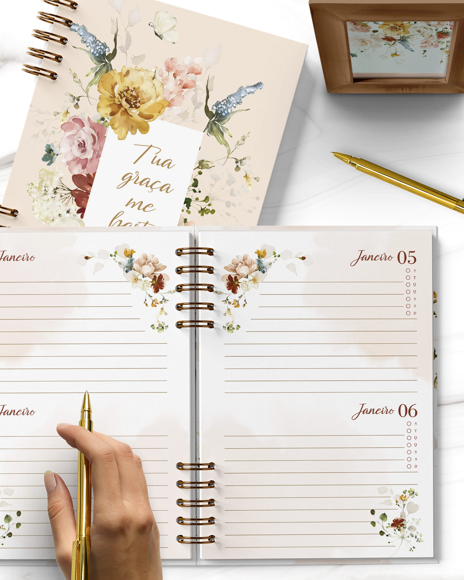 Agenda Garden Permanente Dois dias Por Página