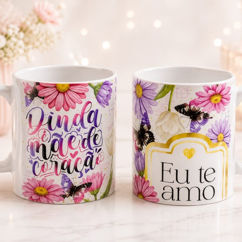 Caneca Dinda Mãe de Coração