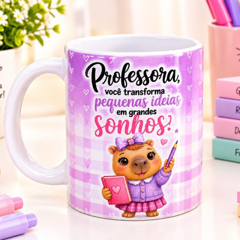Caneca Professora Coleção Capivaras