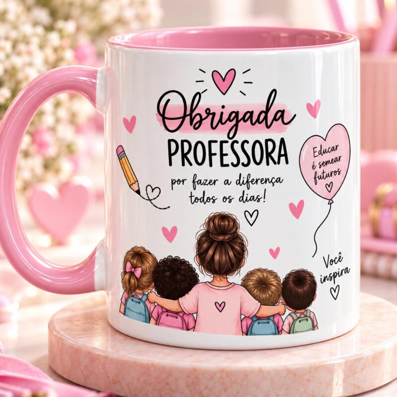 Caneca Obrigado Professora