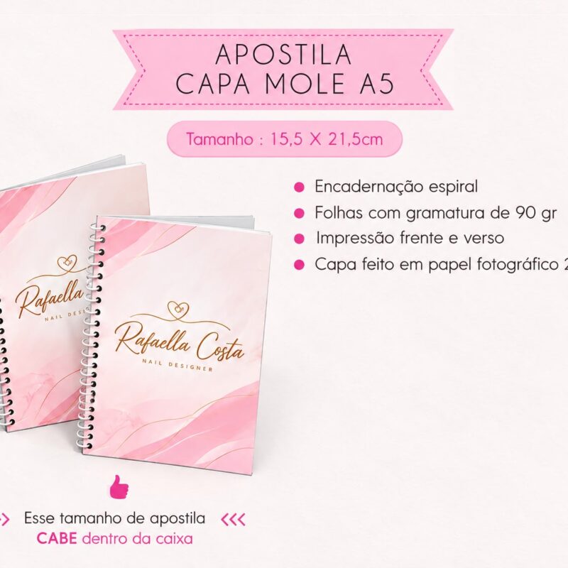 3 Unidades Apostila Capa Mole